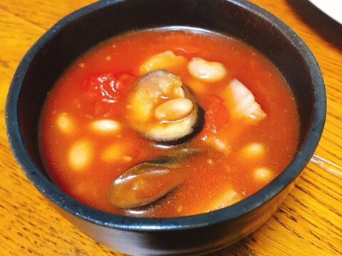 茄子と大豆のトマトスープ